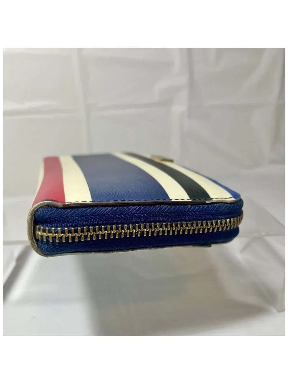 Kate Spade Laurel Way Neda Cruise Stripe Zip Around Accordion Wallet Clutch